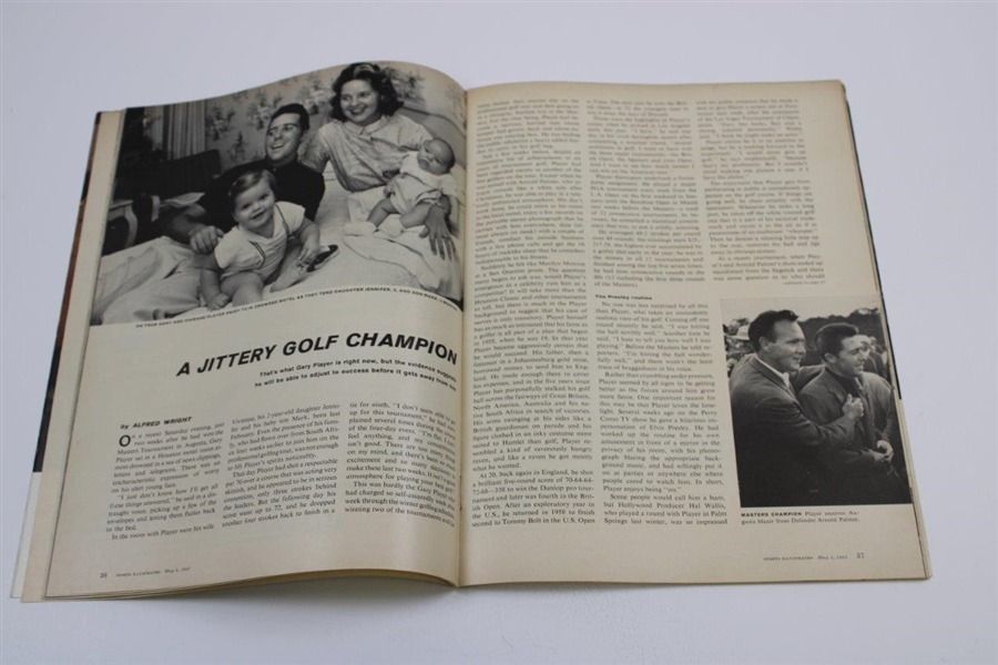 Gary Player Signed Sports Illustrated Magazine - May 8th 1961 JSA ALOA