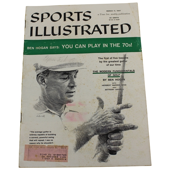1957 Sports Illustrated Magazine Featuring Ben Hogan Modern Fundamentals - March 11th 