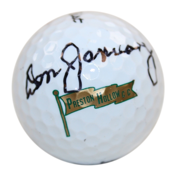 Don January Signed Preston Hollow Country Club Logo Golf Ball - Site of 56 Dallas Centennial Open JSA ALOA