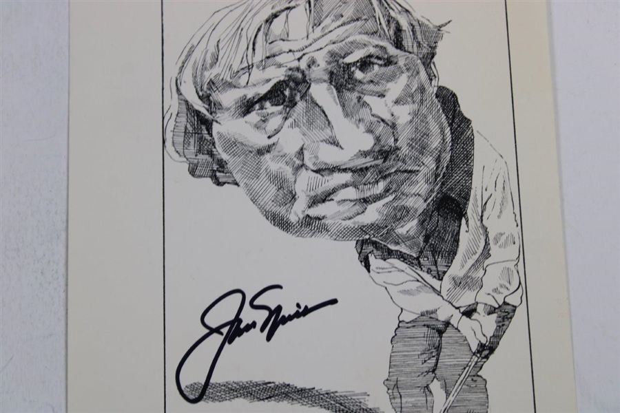Jack Nicklaus Signed Sports Faces Caricatures Photo JSA ALOA