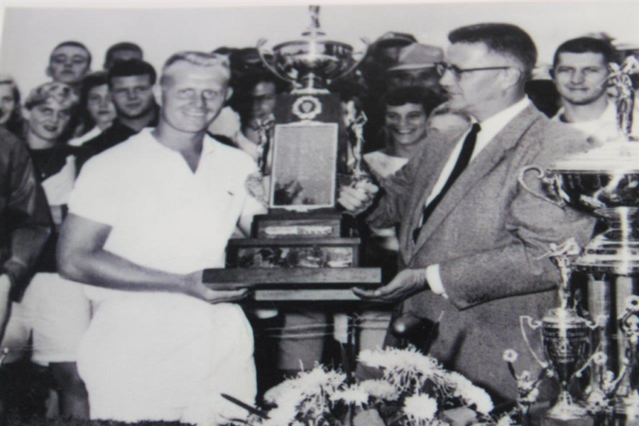 Jack Nicklaus Signed 1957 National Jaycee Tournament Photo JSA ALOA