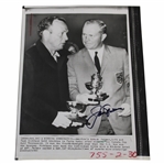 Jack Nicklaus Signed 1963 Canada Cup with Arnold Palmer Photo JSA ALOA