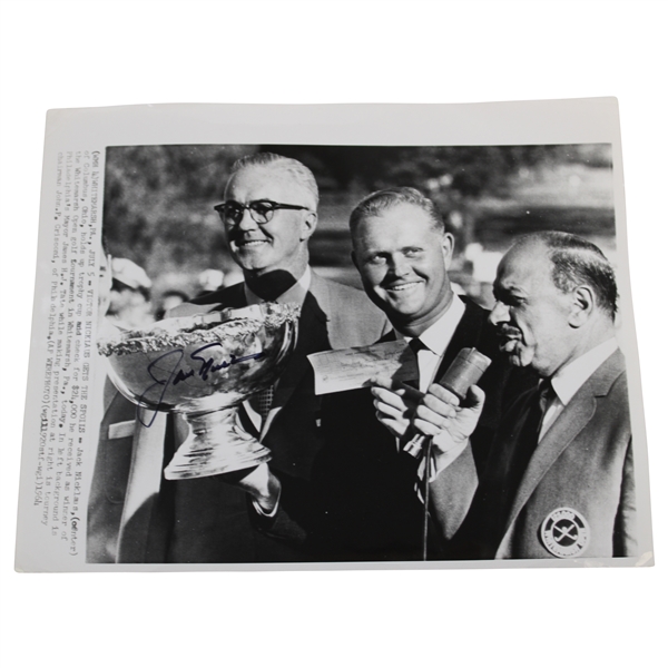 Jack Nicklaus Signed 1964 Whitemarsh Open Invitational Photo JSA ALOA