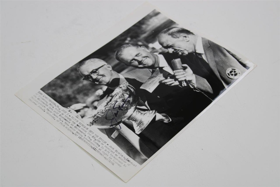Jack Nicklaus Signed 1964 Whitemarsh Open Invitational Photo JSA ALOA