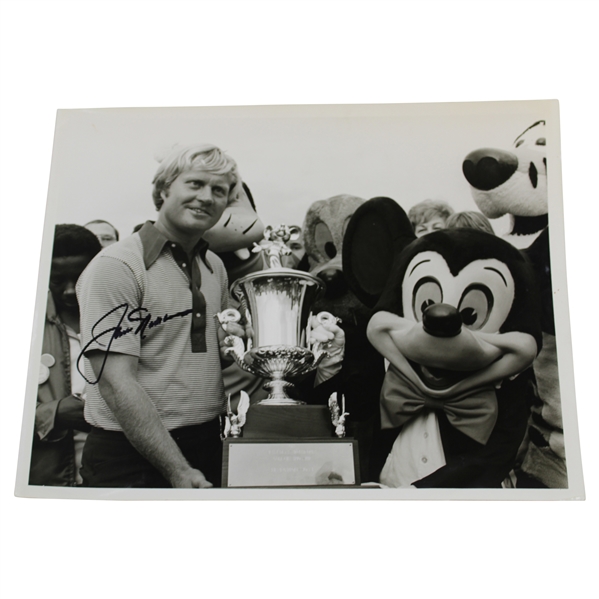 Jack Nicklaus Signed 1971 Walt Disney World Open Invitational Photo JSA ALOA