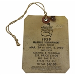 1959 Masters Tournament SERIES Badge #2728 - Art Wall, Jr. Winner & Nicklaus Masters Debut