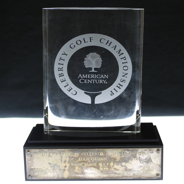 2001 American Century Championship Winner’s Trophy Won by Dan Quinn