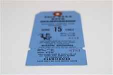 1962 US Open at Oakmont CC Season Grounds Full Unused Ticket #6781
