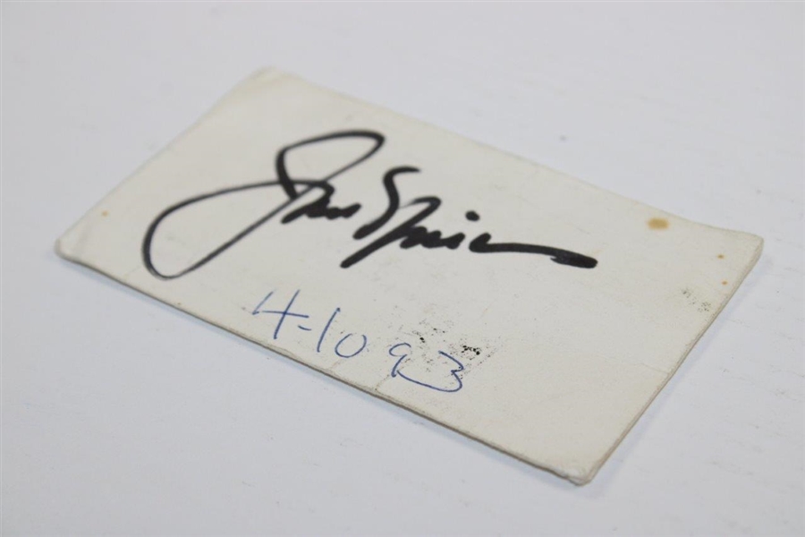 Jack Nicklaus Signed Augusta, Georgia Business Card JSA ALOA