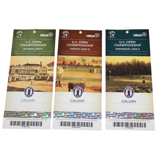 Three (3) 2014 US Open at Pinehurst No. 2 Tickets - Monday, Tuesday & Wednesday