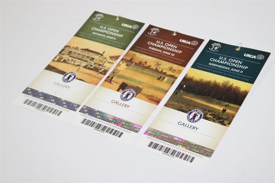 Three (3) 2014 US Open at Pinehurst No. 2 Tickets - Monday, Tuesday & Wednesday