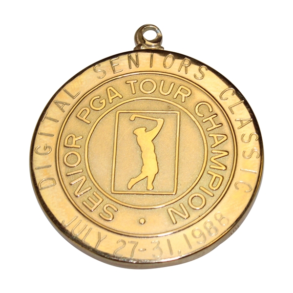 Champion Chi-Chi Rodriguezs 1988 Digital Seniors Classic 10k Gold Winners Medal