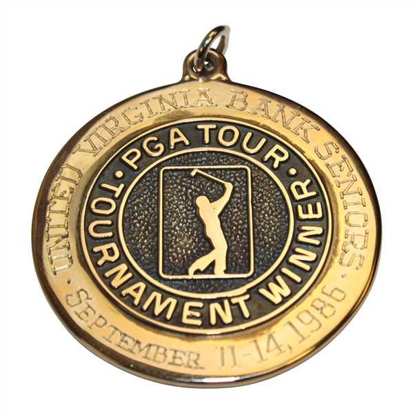 Champion Chi-Chi Rodriguezs 1986 United Virginia Bank Seniors 10k Gold Winners Medal