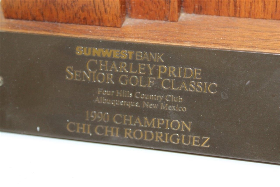 Champion Chi Chi Rodriguez's 1990 Charley Pride Senior Golf Classic Trophy - 16th Champs Tour Win