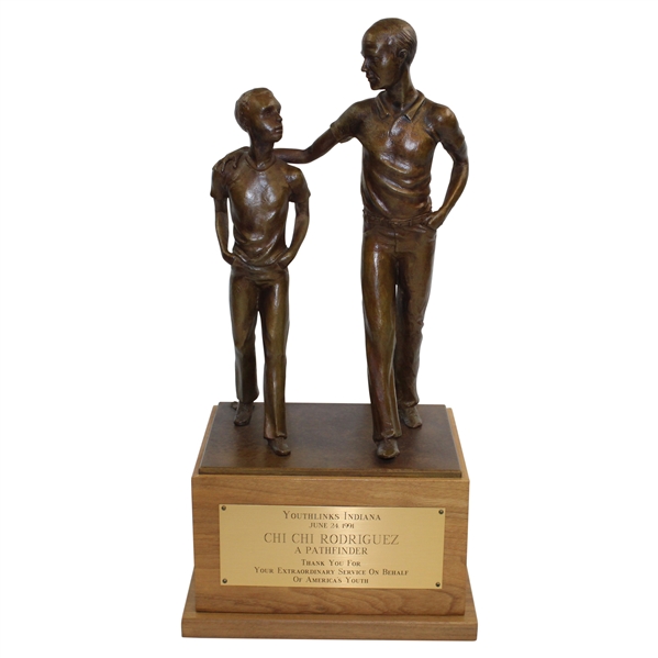 Chi Chi Rodriguezs 1991 A Pathfinder Award Gifted by Youthlinks Indiana