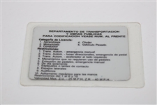 Chi Chi Rodriguez's Official 1988 Puerto Rico Driver's License