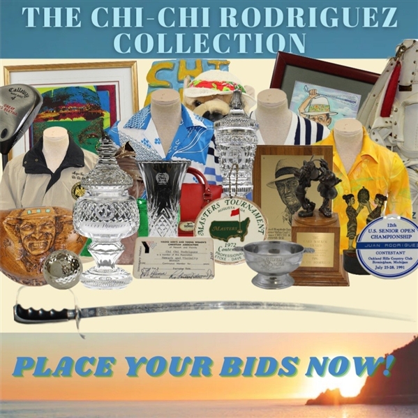 Chi Chi Rodriguez's 1990 The Chrysler Cup Glass Trophy Vase