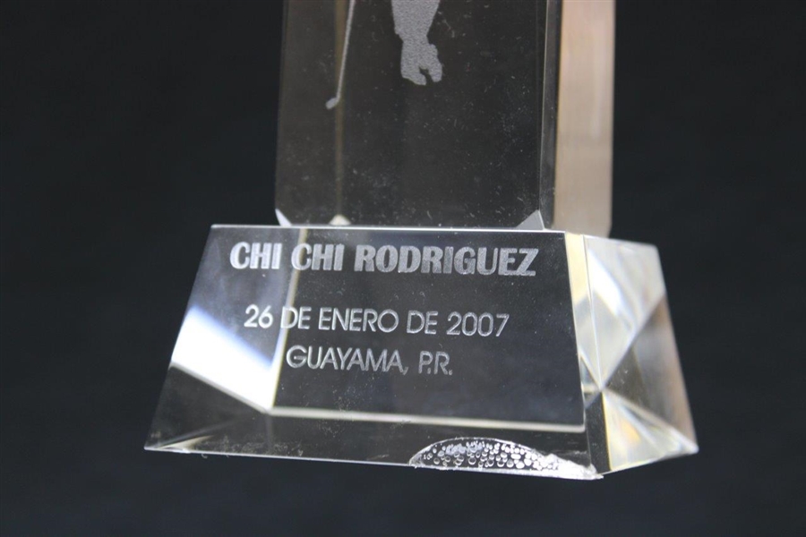 Chi Chi Rodriguez's 2007 Mercedes-Benz Chi Chi Rodriguez Glass award