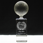Chi Chi Rodriguezs 2017 Post-It Brand Greats of Golf Pro-Am Glass 2nd Place Trophy