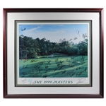 Payne Stewart & Field Signed 1999 The Masters Poster - Framed JSA ALOA