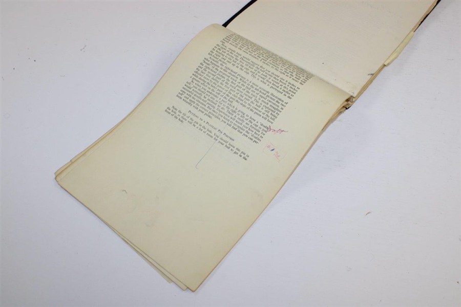 1961 'The Secret of Holing Putts' by Horton Smith & Dawson Taylor Author's Manuscript w/Notations