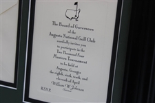 Pair of 2004 Masters Tournament Invitations with Envelope - Participate & Presence - Framed
