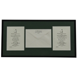 Pair of 2006 Masters Tournament Invitations with Envelope - Participate & Presence - Framed