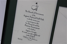Pair of 2006 Masters Tournament Invitations with Envelope - Participate & Presence - Framed