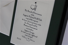 Pair of 2006 Masters Tournament Invitations with Envelope - Participate & Presence - Framed