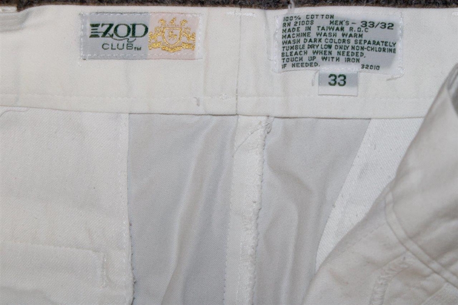 Classic Masters Tournament Logo IZOD Club White Slacks - Size 33/32