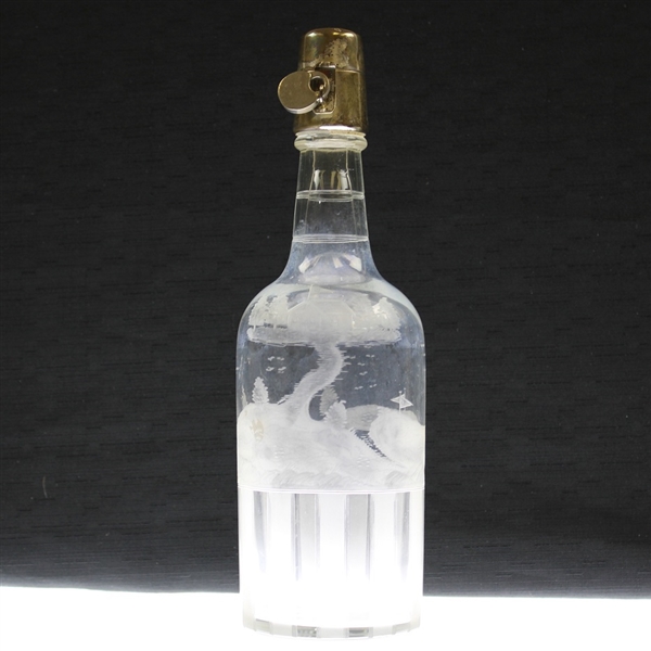 Circa 1900 Hawkes Sterling Thistle on Glass Bottle