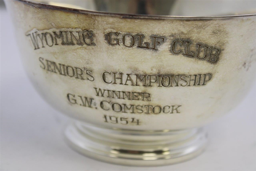 1954 Wyoming Golf Club Seniors Championship Trophy Bowl Won by G.W. Comstock