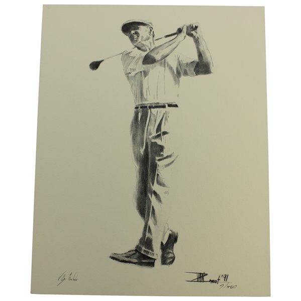 Ben Hogan Ltd Ed 1991 Van Zandt Pencil Sketch #7/500