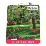 Dustin Johnson Signed 2020 Masters SERIES Badge #R03752 JSA ALOA