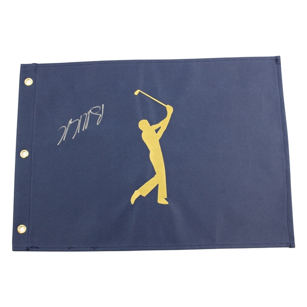 Brooks Koepka Signed The PLAYERS Championship Navy Blue Canvas Flag JSA ALOA