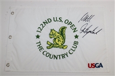 Matthew Fitzpatrick Signed 2022 U.S. Open Flag w/Father’s Day Pin - Big Signature! JSA ALOA