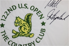 Matthew Fitzpatrick Signed 2022 U.S. Open Flag w/Father’s Day Pin - Big Signature! JSA ALOA