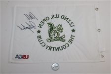 Matthew Fitzpatrick Signed 2022 U.S. Open Flag w/Father’s Day Pin - Big Signature! JSA ALOA