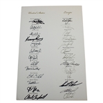 2010 Ryder Cup Team USA & Team Europe Signed Welcome Dinner Program/Menu JSA ALOA