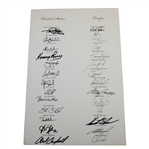 2010 Ryder Cup Team USA & Team Europe Signed Welcome Dinner Program/Menu JSA ALOA