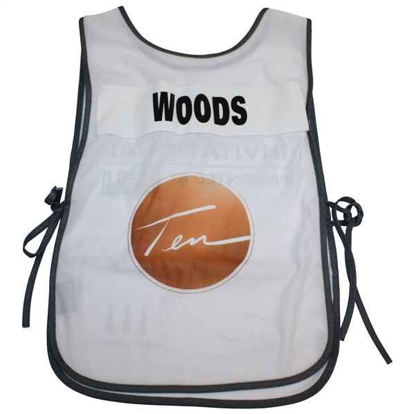 Tiger Woods Invitational Caddy Bib with Woods Nameplate