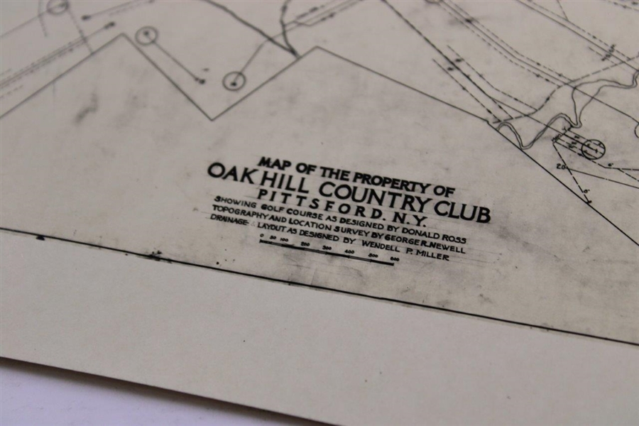 Map of The Property Of Oak Hill Country Club Pittsford NY