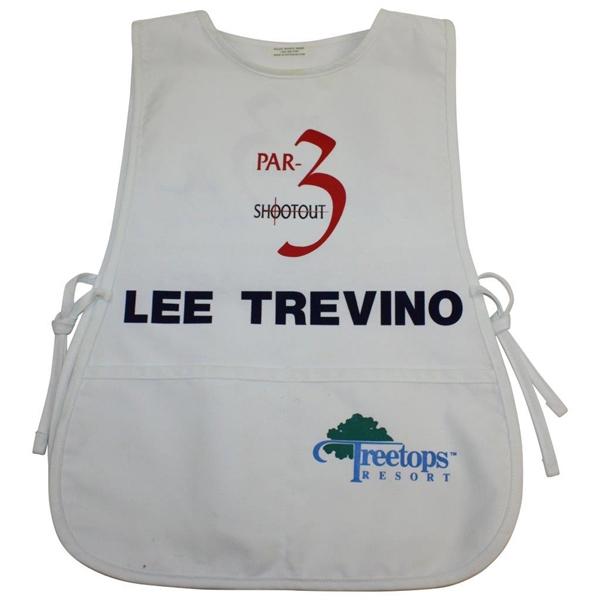 Trevino Par 3 Shootout Hole-In-One Caddy Bib Signed by Mickelson, Floyd, Azinger & Trevino - Ralph Hackett Collection JSA ALOA