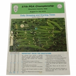 Jack Nicklaus Signed 1975 PGA Championship at Firestone Saturday Pairing Sheet JSA ALOA