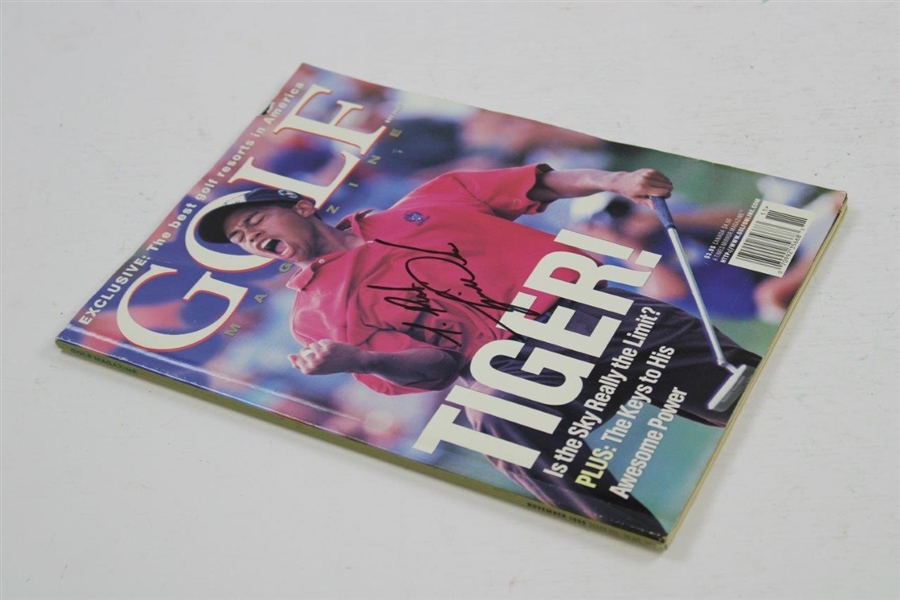 Tiger Woods Signed 1996 Golf Magazine To Rob - November JSA ALOA