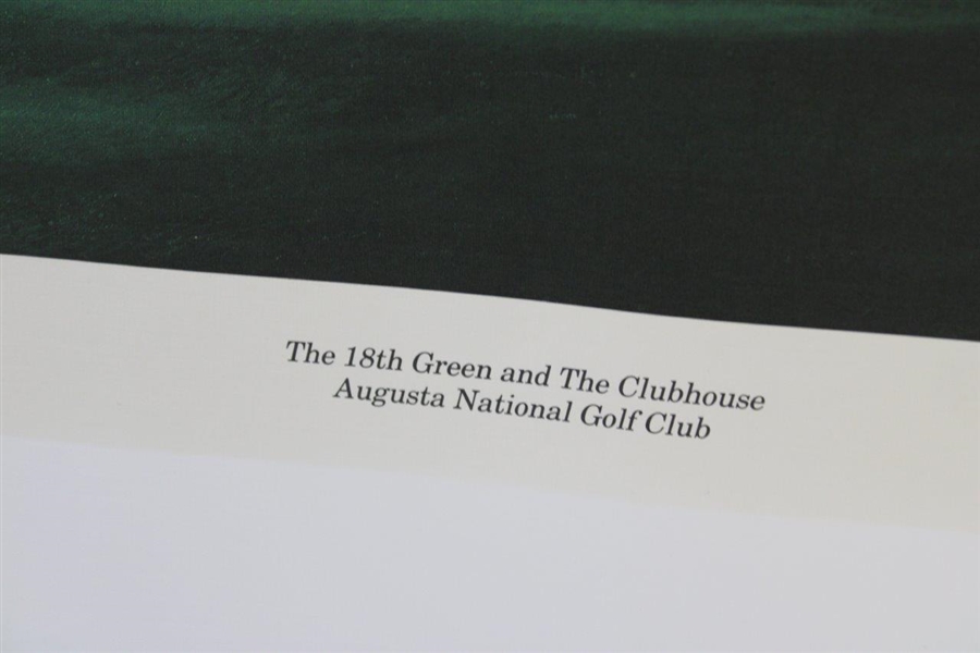 Nick Faldo Signed '18th Green & The Clubhouse - Augusta National GC' Linda Hartough Ltd Ed Print JSA ALOA