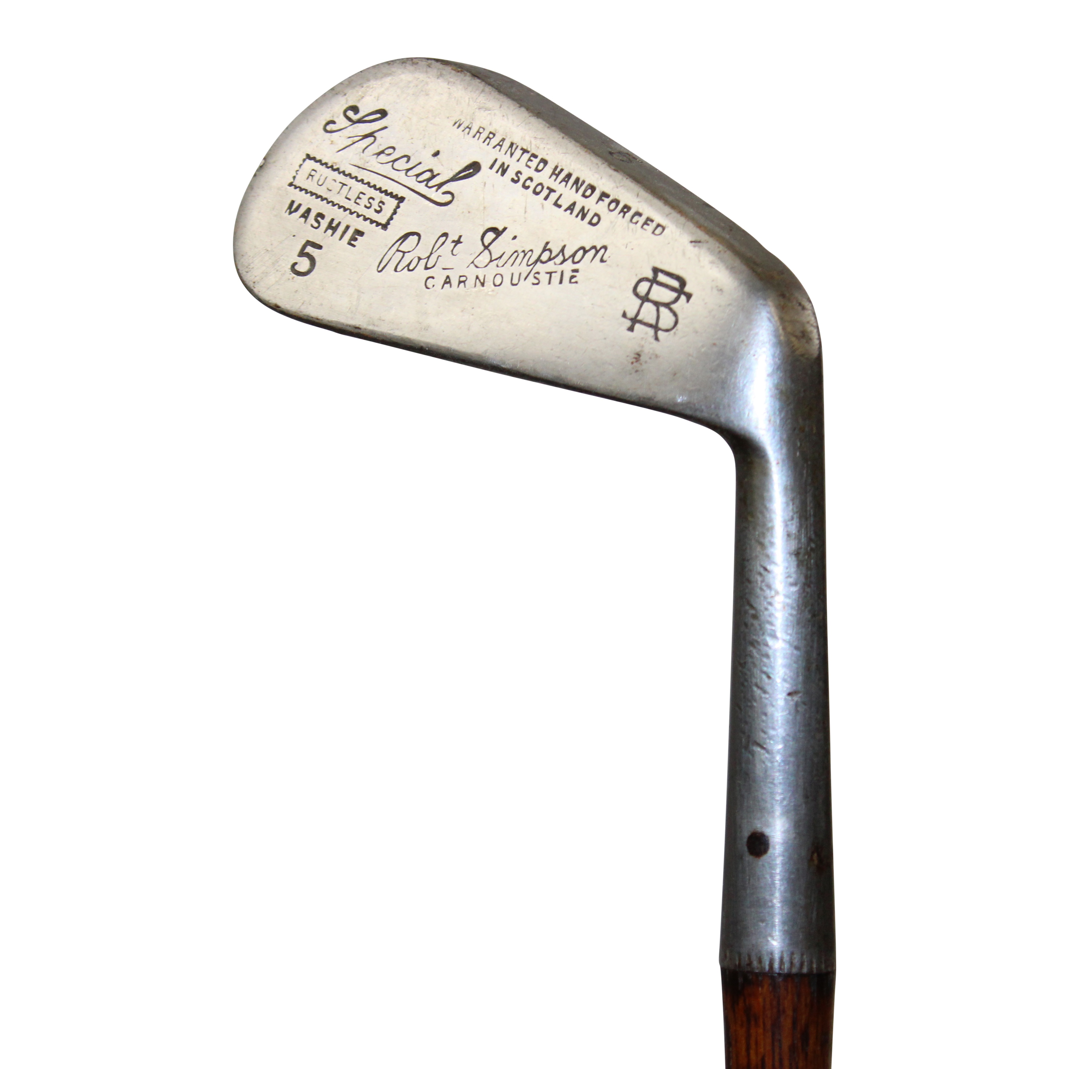 Lot Detail - c. 1930 Robert Simpson Special Rustless Mashie 5 with ...