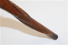 c. 1900 Decorative Wooden Cane Carved & Used by Robert Simpson