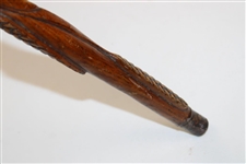 c. 1900 Decorative Wooden Cane Carved & Used by Robert Simpson
