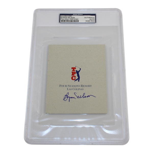 Byron Nelson Signed TPC Las Colinas Scorecard PSA/DNA #83957809